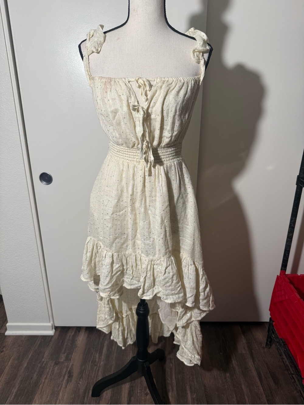 💛✨ Sundress Light Yellow High-Low Sequin Dress ✨💛